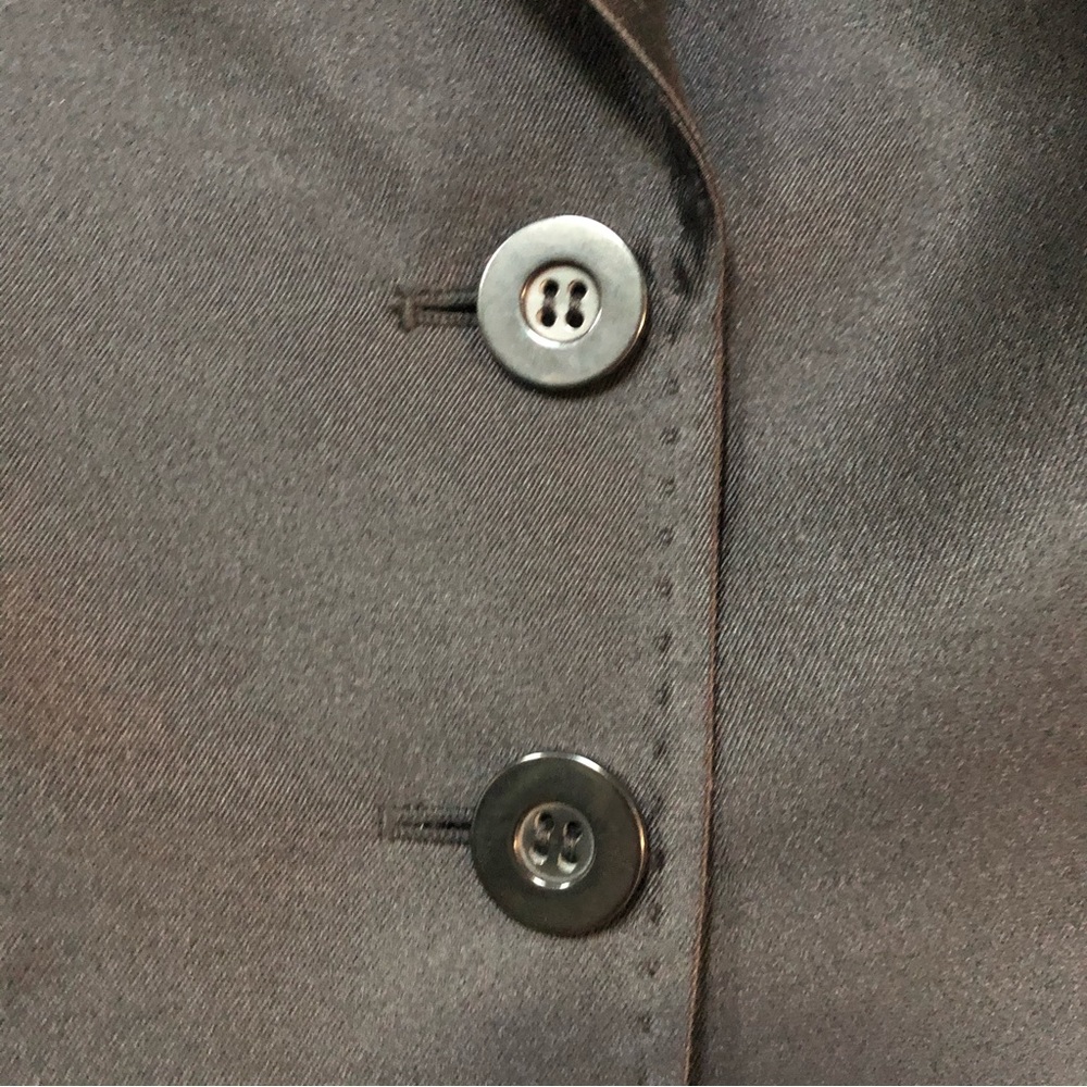 Albert Nipon Wool Silk Blend Black Event Jacket S… - image 2